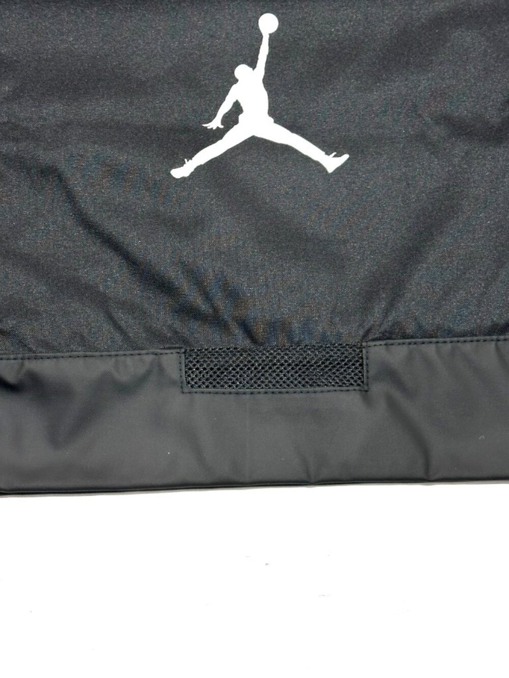 Nike Air Jordan Jumpman Drawstring Gym Sack Backpack Black Zip Pocket Youth OS - Picture 3 of 6